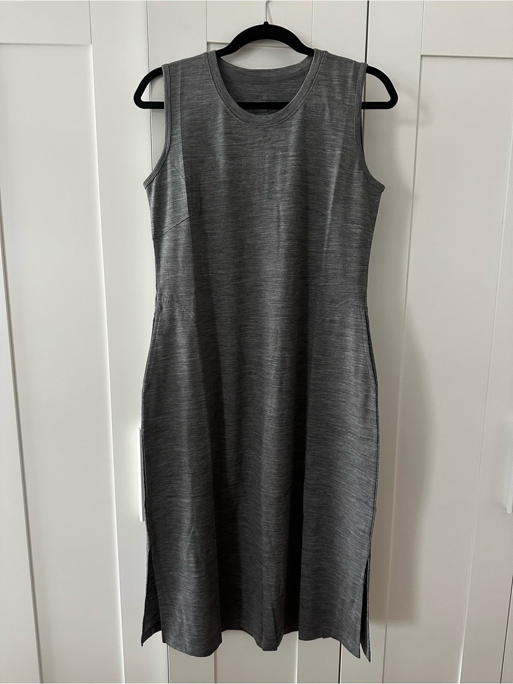 WoolX Cassie Sleeveless Midi Dress in Gray